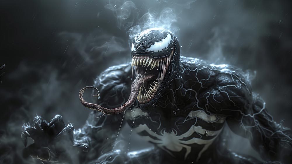 Fond d'écran Marvel Venom Déchaîné 4K HD pour PC Bureau mac portable mobile iPhone téléphone téléchargement gratuit arrière-plan ultraHD UHD