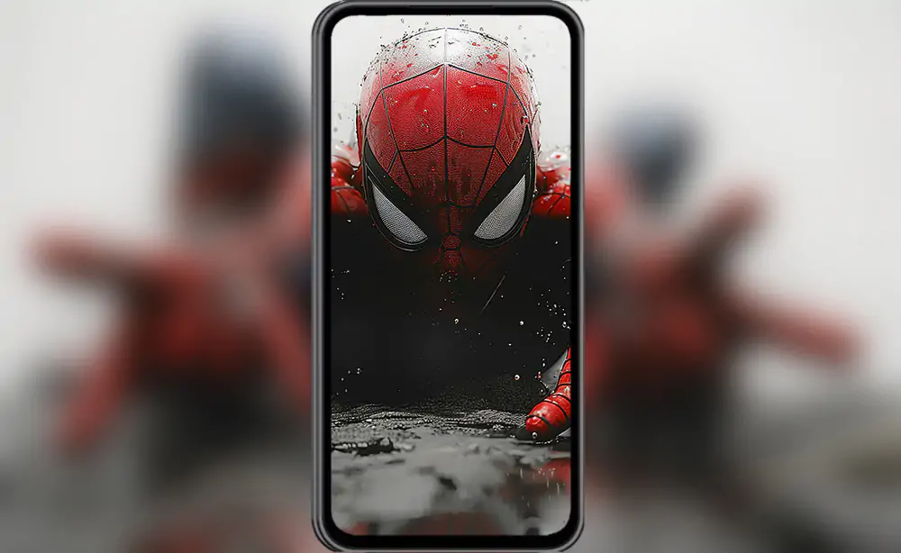 Fond d'écran Spiderman en pose dynamique 4K HD pour PC Bureau mac portable mobile iPhone - téléchargement gratuit arrière-plan ultraHD UHD