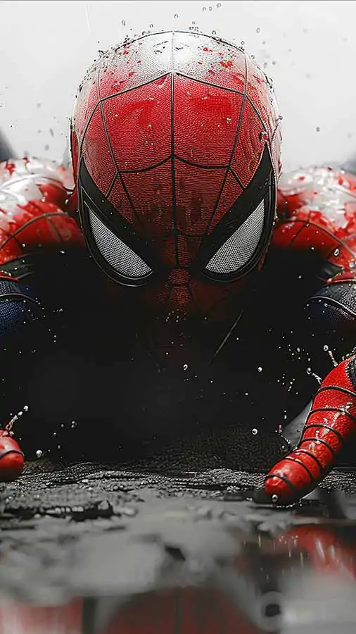 Spiderman Dynamic pose fond d'écran 4K HD téléchargement gratuit pour téléphone Android et iPhone