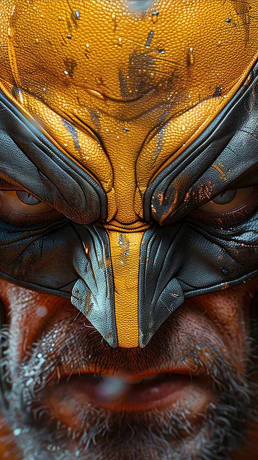 Téléchargement gratuit du fond d'écran 4K HD du masque de Wolverine pour téléphone et mobile iPhone