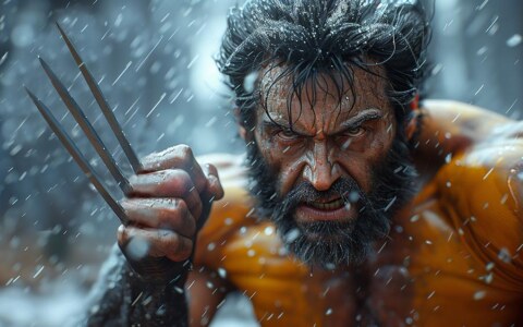 Fond d'écran Marvel Wolverine dans la neige 4K HD pour PC de bureau Mac ordinateur portable mobile iPhone téléphone téléchargement gratuit fond ultraHD UHD