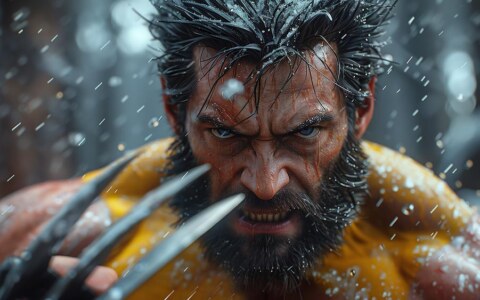 Fond d'écran Wolverine Neige 4K HD pour PC Bureau mac portable mobile iPhone téléchargement gratuit arrière-plan
