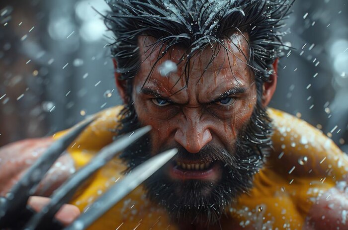 Fond d'écran Wolverine Neige 4K HD pour PC Bureau mac portable mobile iPhone téléchargement gratuit arrière-plan