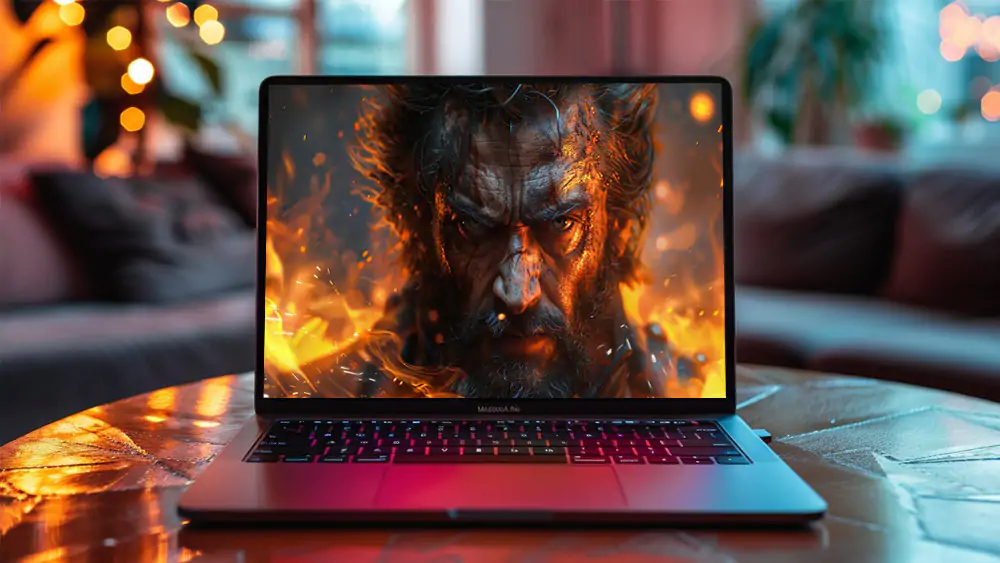 Fond d'écran Logan Wolverine en feu 4K HD pour PC de bureau Mac ordinateur portable mobile iPhone téléphone téléchargement gratuit fond ultraHD UHD