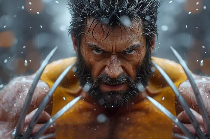 Wolverine dans la neige fond d'écran 4K HD pour PC de bureau Mac ordinateur portable mobile iPhone téléphone téléchargement gratuit fond