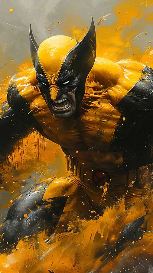 Fond d'écran artistique Wolverine Marvel 4K HD gratuit à télécharger en Ultra HD pour téléphones Android et iPhone