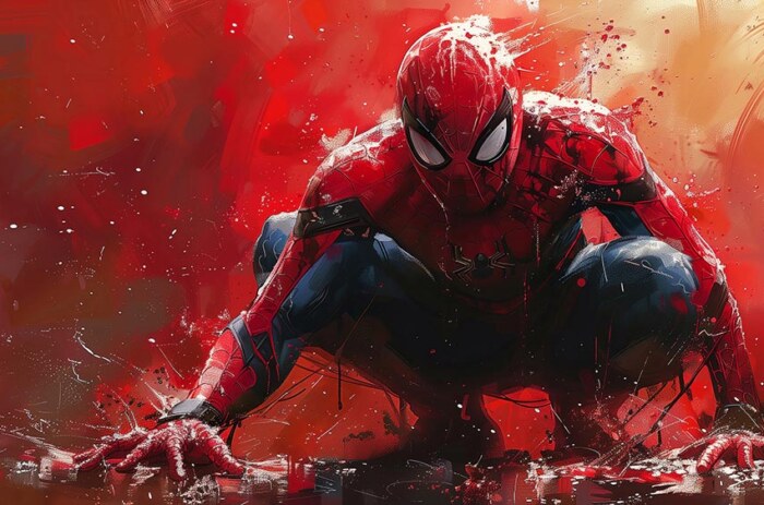 Fond d'écran Fan Art Spider-Man Marvel 4K HD pour PC Bureau mac portable mobile iPhone téléchargement gratuit arrière-plan ultraHD UHD