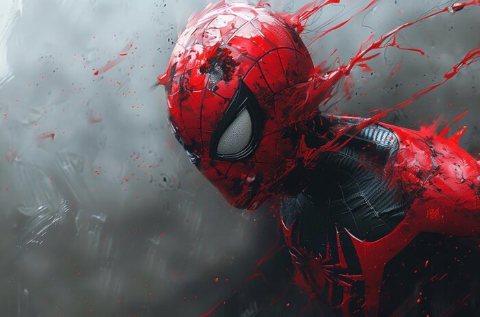 Fond d'écran Art Spider-man 4K HD pour PC Bureau mac portable mobile iPhone téléphone téléchargement gratuit arrière-plan ultraHD UHD