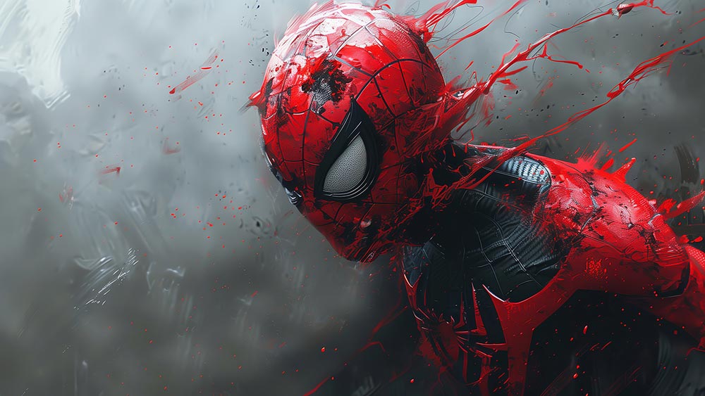 Fond d'écran Art Spider-man 4K HD pour PC Bureau mac portable mobile iPhone téléphone téléchargement gratuit arrière-plan ultraHD UHD