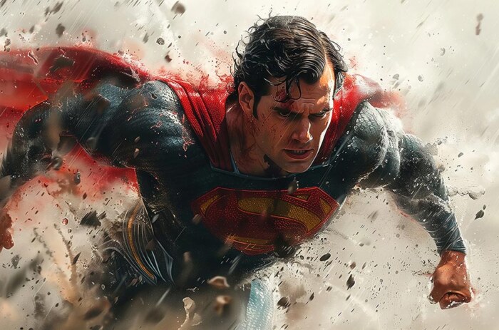 Fond d'écran fan art Superman 4K HD pour PC ordinateur de bureau mac portable mobile iPhone téléphone téléchargement gratuit arrière-plan ultraHD UHD