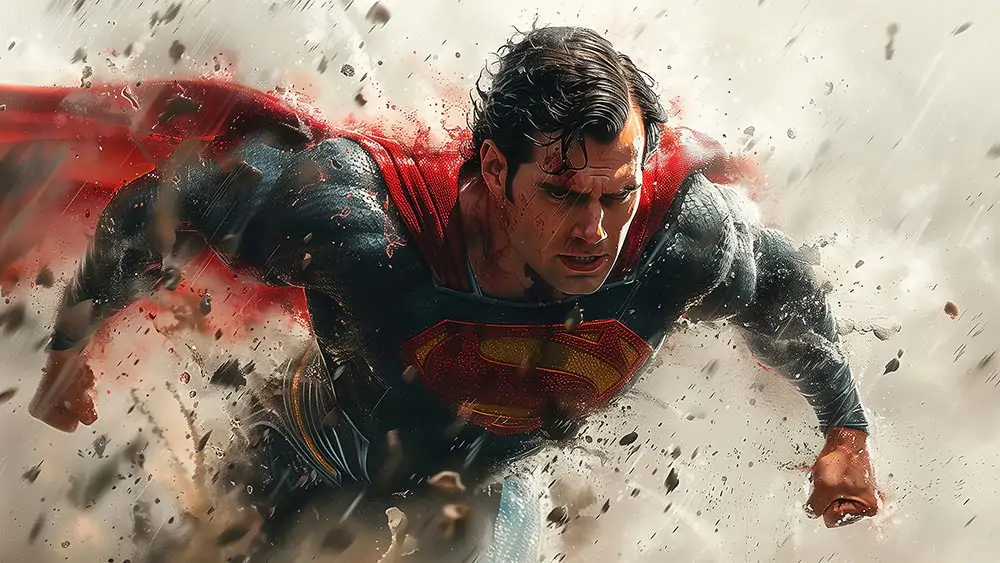 Fond d'écran fan art Superman 4K HD pour PC ordinateur de bureau mac portable mobile iPhone téléphone téléchargement gratuit arrière-plan ultraHD UHD