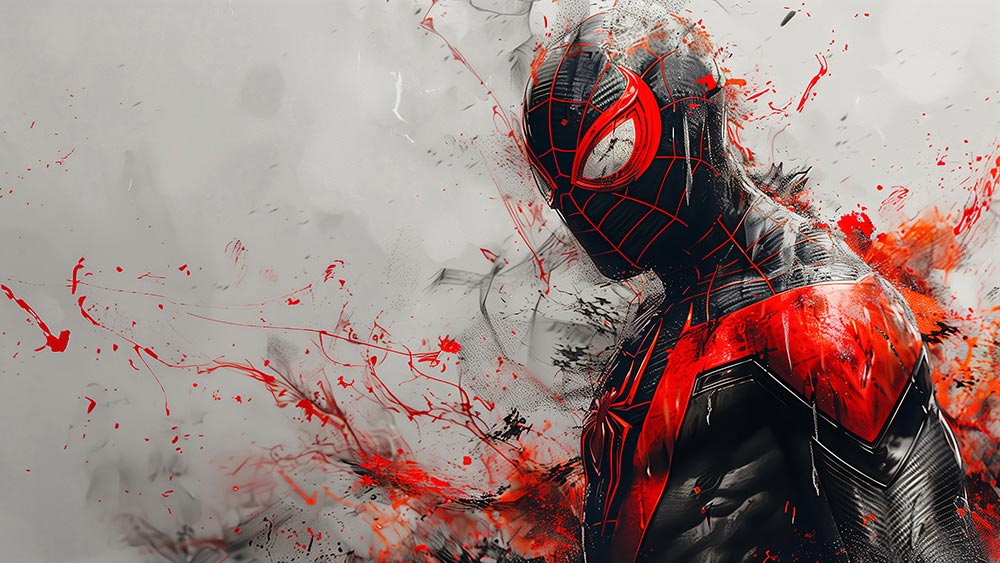 Spiderman Black Red Suit Wallpaper 4K HD free download Background for