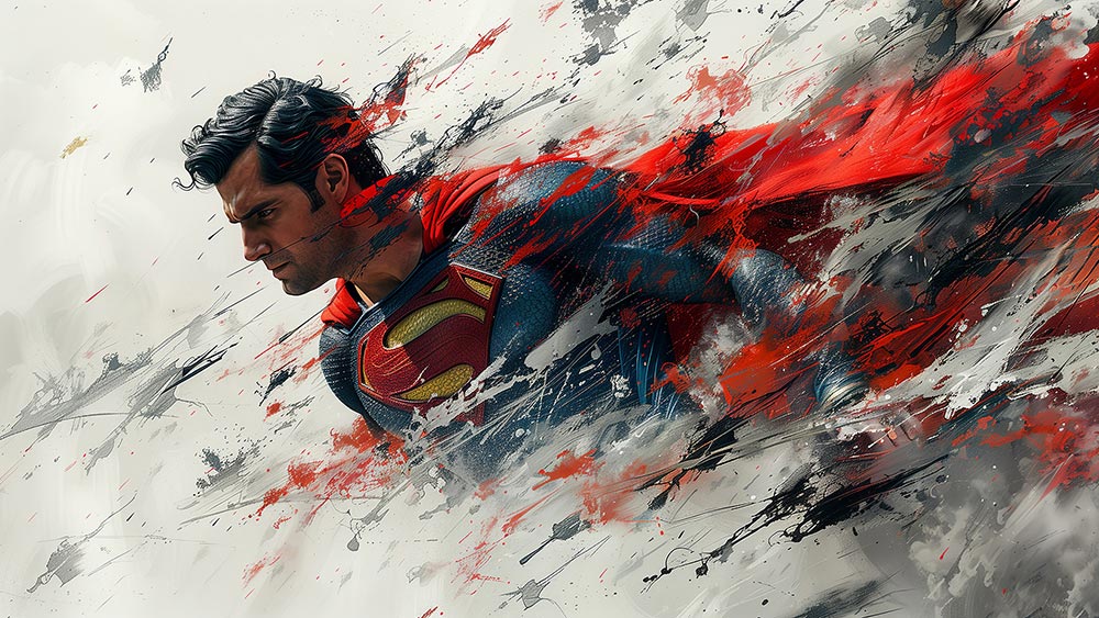 Fond d'écran illustration Superman L'Homme d'Acier 4K HD pour PC Bureau mac portable mobile iPhone téléchargement gratuit arrière-plan