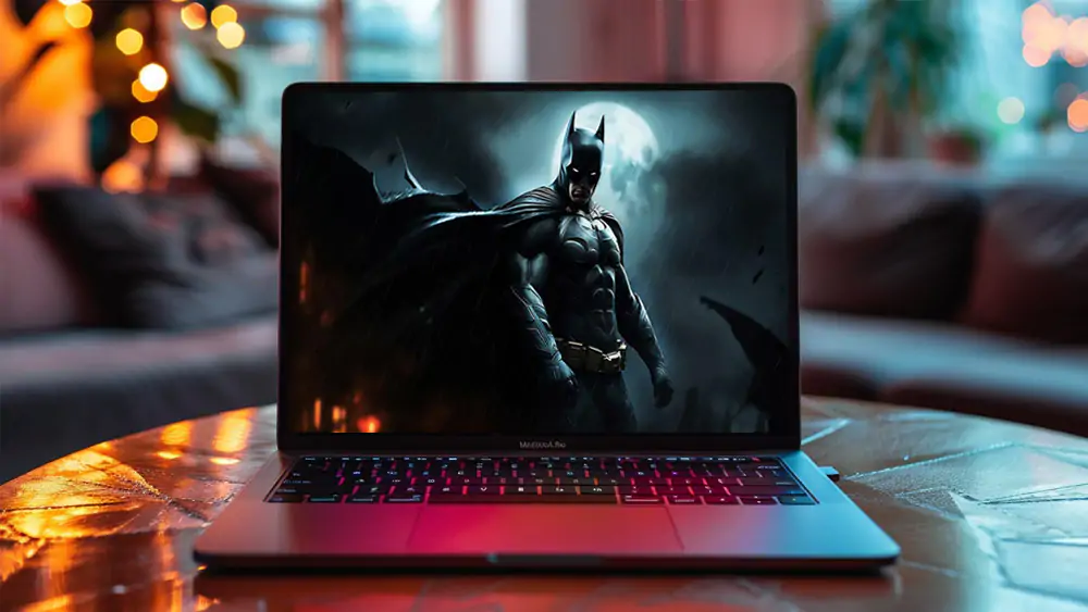 Batman lune derrière fond d'écran 4K HD pour PC de bureau Mac ordinateur portable mobile iPhone téléphone téléchargement gratuit fond ultraHD UHD