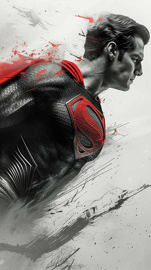 Fond d'écran Superman Art 4K HD à télécharger gratuitement pour téléphones Android et iPhone
