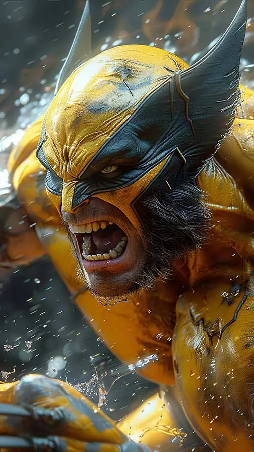 Fond d'écran X-Men Wolverine Mode Bestial 4K HD gratuit à télécharger pour téléphones Android et iPhone