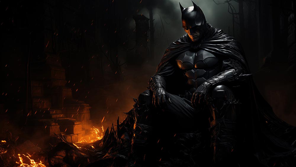 Fond d'écran Batman Dark Knight 4K HD pour PC de bureau Mac ordinateur portable mobile iPhone téléphone téléchargement gratuit fond ultraHD UHD