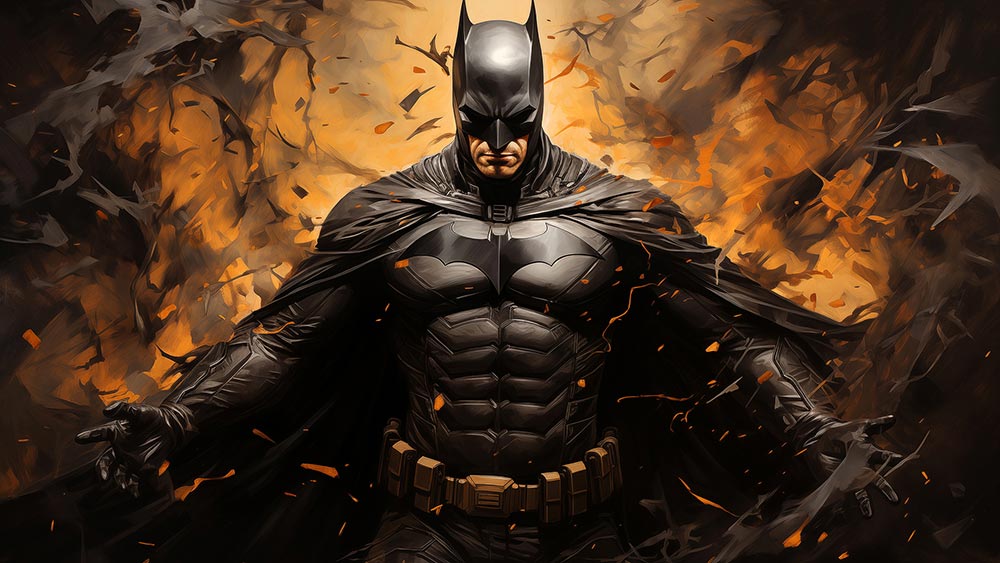Fond d'écran DC Batman Art 4K HD pour PC de bureau Mac ordinateur portable mobile iPhone téléphone téléchargement gratuit fond ultraHD UHD