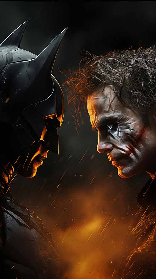 Batman vs Joker fond d'écran 4K HD téléchargement gratuit pour téléphone et mobile iPhone