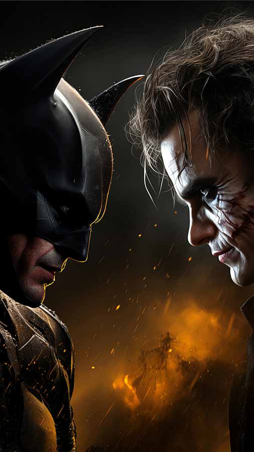 Fond d'écran Batman contre Joker DC 4K HD gratuit à télécharger en Ultra HD pour téléphones Android et iPhone