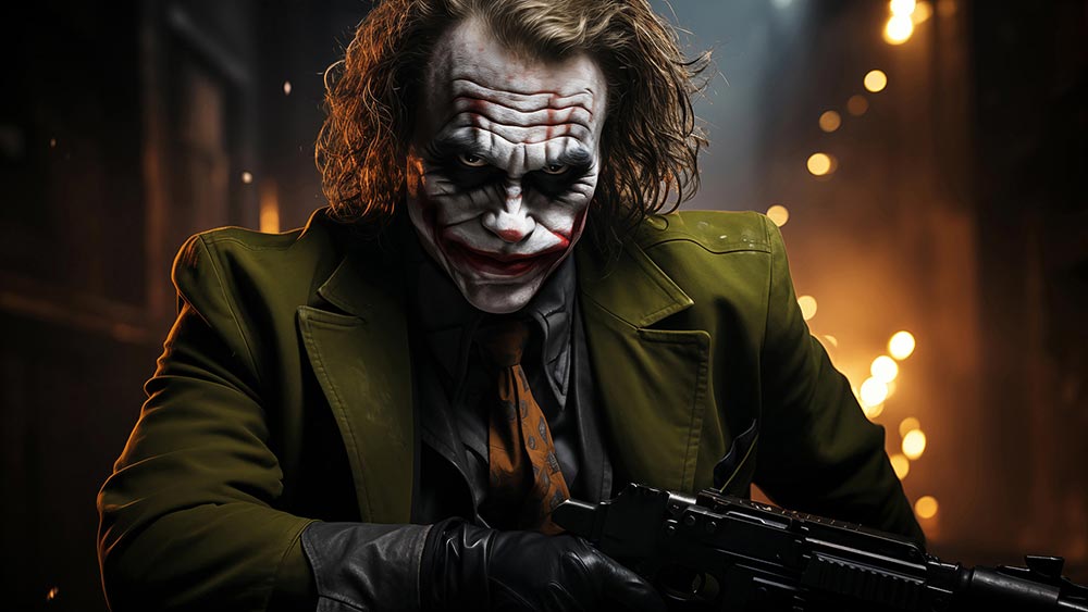 Joker dans Gotham City fond d'écran 4K HD pour PC de bureau Mac ordinateur portable mobile iPhone téléphone téléchargement gratuit fond ultraHD UHD