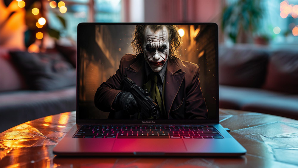 Joker avec un fond d'écran de pistolet 4K HD pour PC de bureau Mac ordinateur portable mobile iPhone téléphone téléchargement gratuit fond d'écran