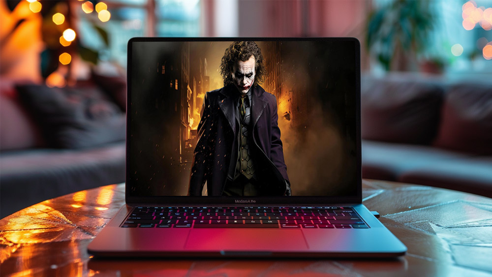 Le Joker regardant le fond d'écran 4K HD pour PC de bureau Mac ordinateur portable mobile iPhone téléphone téléchargement gratuit fond d'écran