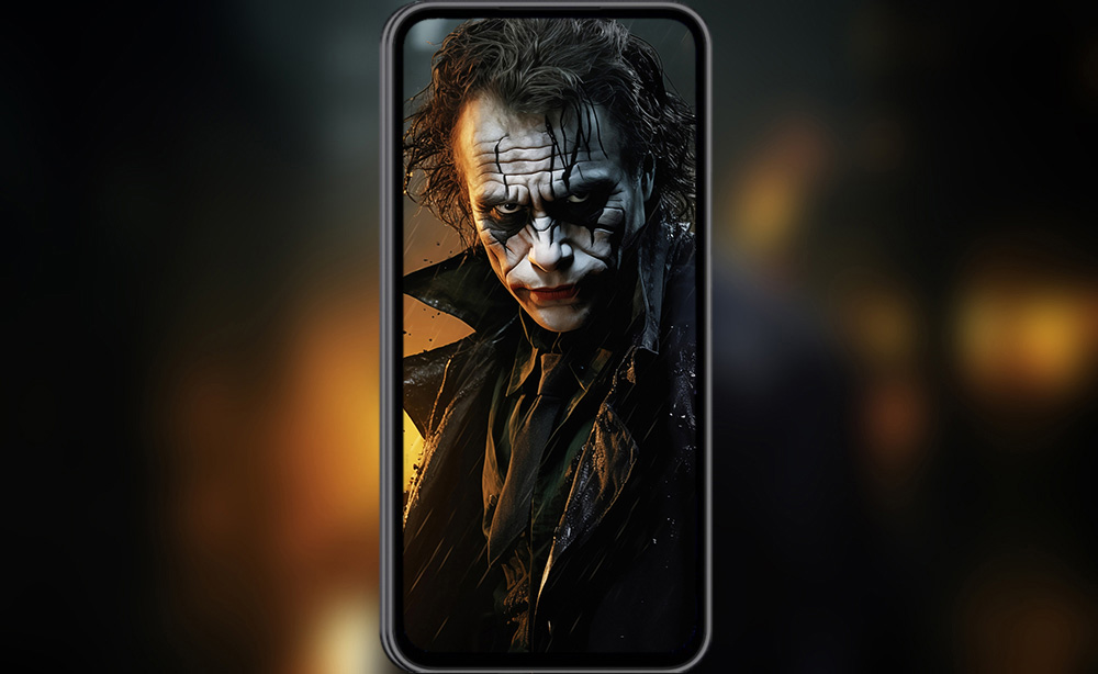 Fond d'écran Intense Joker 4K HD pour PC de bureau Mac ordinateur portable mobile iPhone téléphone téléchargement gratuit fond ultraHD UHD