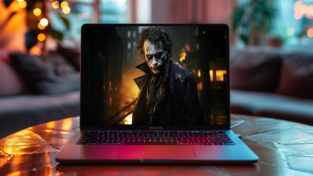 Fond d'écran Intense Joker 4K HD pour PC de bureau Mac ordinateur portable mobile iPhone téléphone téléchargement gratuit fond ultraHD UHD