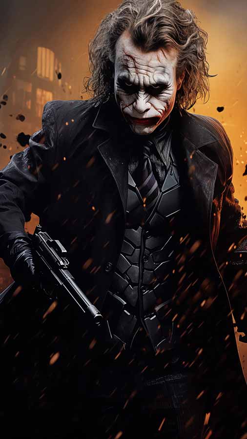 Le Joker à Gotham Fond d'écran 4K HD téléchargement gratuit Arrière-plan UltraHD pour téléphone Android et iPhone