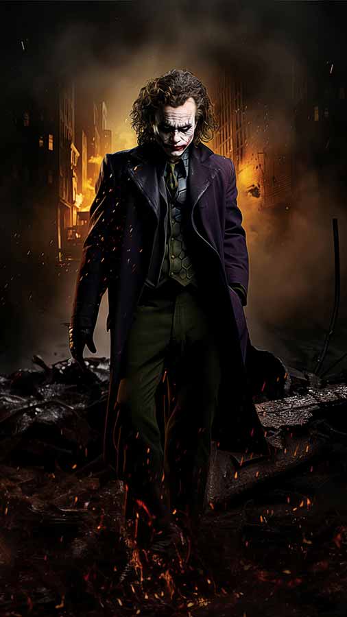 Fond d'écran charismatique du Joker 4K HD à télécharger gratuitement pour iPhone, téléphone et mobile