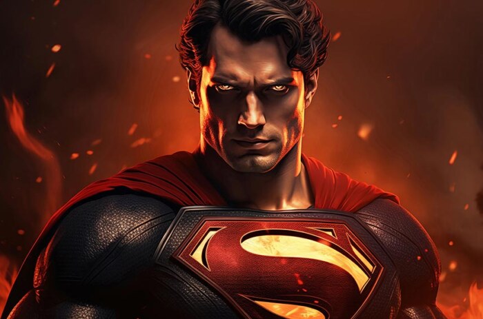 Fond d'écran Superman en flammes 4K HD pour PC de bureau Mac ordinateur portable mobile iPhone téléphone téléchargement gratuit fond d'écran