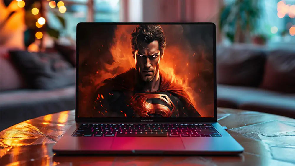 Fond d'écran Superman en flammes 4K HD pour PC de bureau Mac ordinateur portable mobile iPhone téléphone téléchargement gratuit fond d'écran