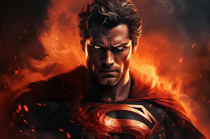 Fond d'écran Superman en flammes 4K HD pour PC de bureau Mac ordinateur portable mobile iPhone téléphone téléchargement gratuit fond d'écran