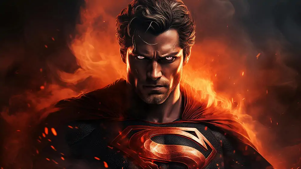 Fond d'écran Superman en flammes 4K HD pour PC de bureau Mac ordinateur portable mobile iPhone téléphone téléchargement gratuit fond d'écran