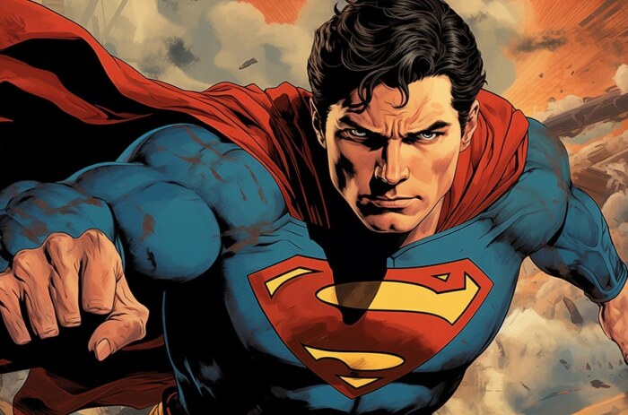 Fond d'écran de bande dessinée Superman 4K HD pour PC de bureau Mac ordinateur portable mobile iPhone téléphone téléchargement gratuit fond ultraHD UHD