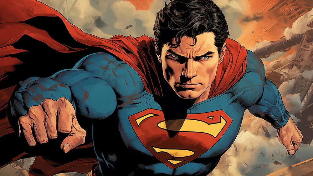 Fond d'écran de bande dessinée Superman 4K HD pour PC de bureau Mac ordinateur portable mobile iPhone téléphone téléchargement gratuit fond ultraHD UHD