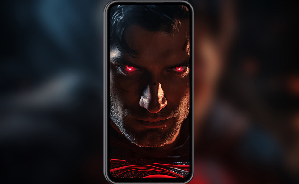 Superman Yeux rouges Fond d'écran 4K HD pour PC de bureau Mac ordinateur portable mobile iPhone Téléphone téléchargement gratuit arrière-plan ultraHD UHD