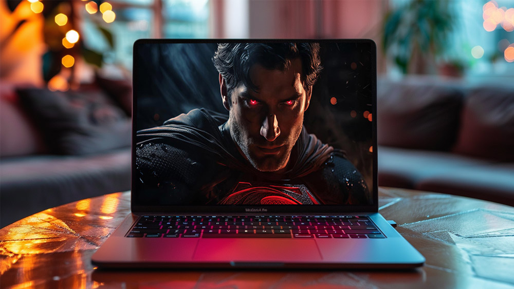 Superman Yeux rouges Fond d'écran 4K HD pour PC de bureau Mac ordinateur portable mobile iPhone Téléphone téléchargement gratuit arrière-plan ultraHD UHD