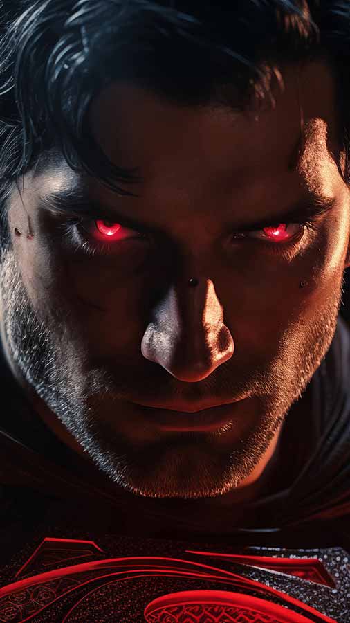 Fond d'écran Superman Yeux Rouges DC 4K HD téléchargement gratuit pour téléphones Android et iPhone