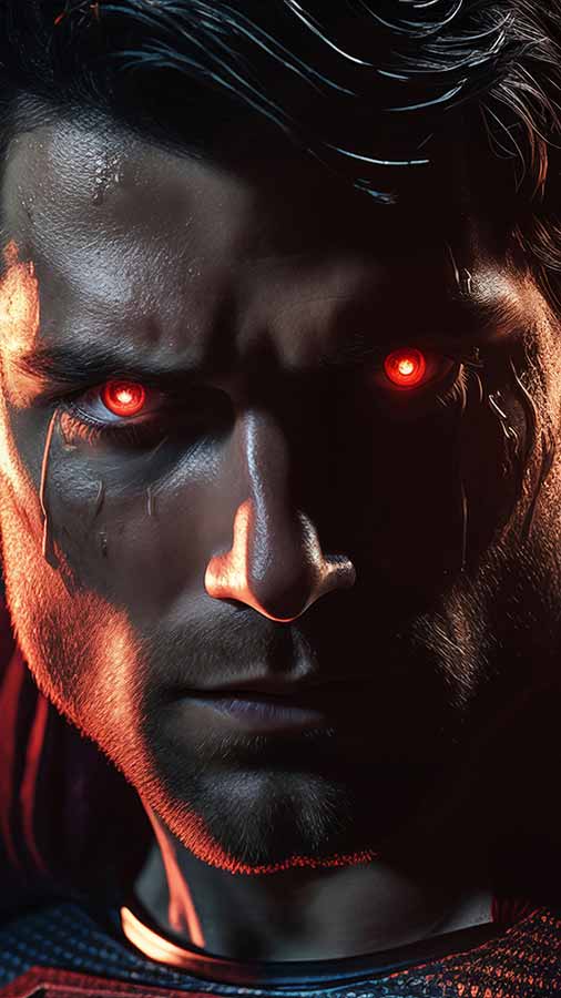 Fond d'écran Superman aux Yeux Rouges 4K HD à télécharger gratuitement pour iPhone, téléphone et mobile