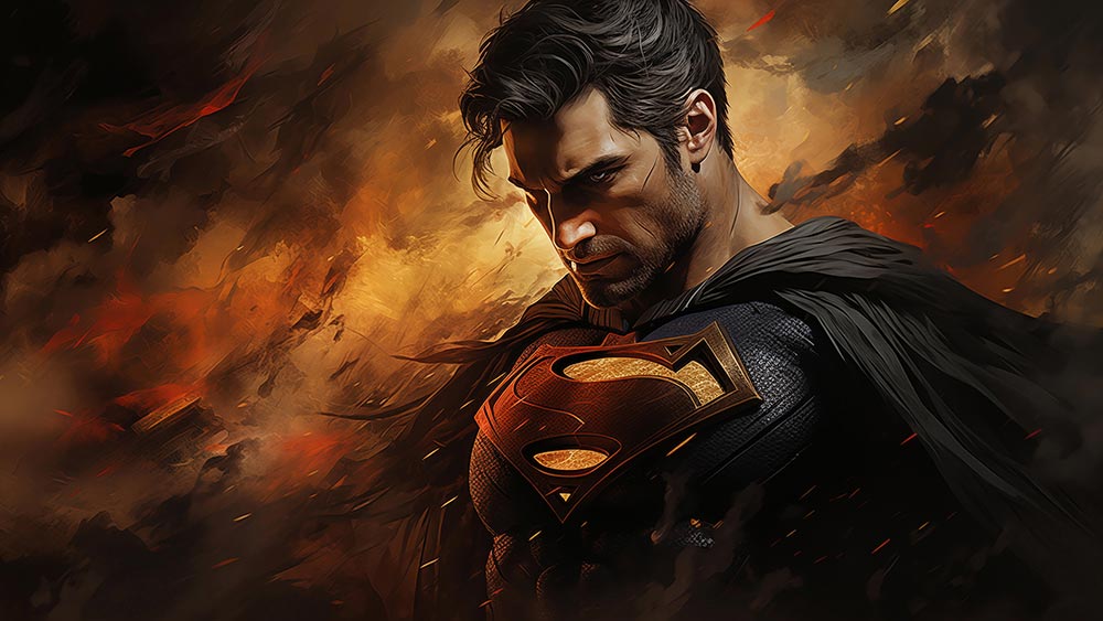 Fond d'écran Peinture Superman 4K HD pour PC Bureau mac portable mobile iPhone téléchargement gratuit arrière-plan ultraHD UHD