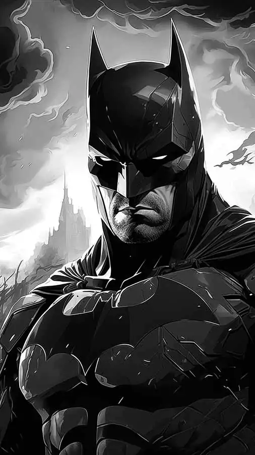 Batman Comics Black and white Wallpaper 4K HD free download Background UltraHD for Android phone and iphone