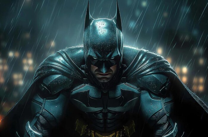 Batman dans la pluie fond d'écran 4K HD pour PC Desktop mac laptop mobile iphone Phone free download background ultraHD UHD