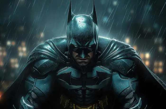 Batman in the rain wallpaper 4K HD for PC Desktop mac laptop mobile iphone Phone free download background ultraHD UHD