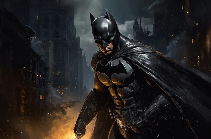 Fond d'écran Batman Gotham City 4K HD pour PC de bureau Mac ordinateur portable mobile iPhone téléphone téléchargement gratuit fond ultraHD UHD