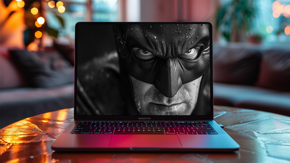 Fond d'écran Batman qui observe en 4K HD pour PC Bureau mac portable mobile iPhone téléphone téléchargement gratuit arrière-plan ultraHD UHD
