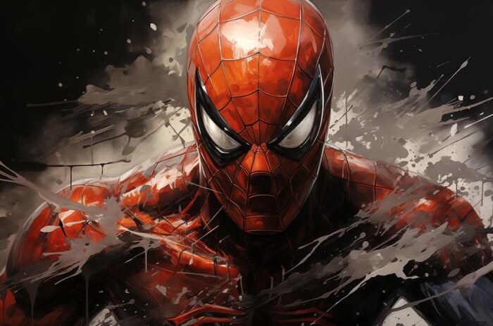 Spiderman Fan Art Peinture fond d'écran 4K HD Poster pour PC Bureau Mac Ordinateur portable Mobile iPhone Téléphone téléchargement gratuit fond ultraHD UHD