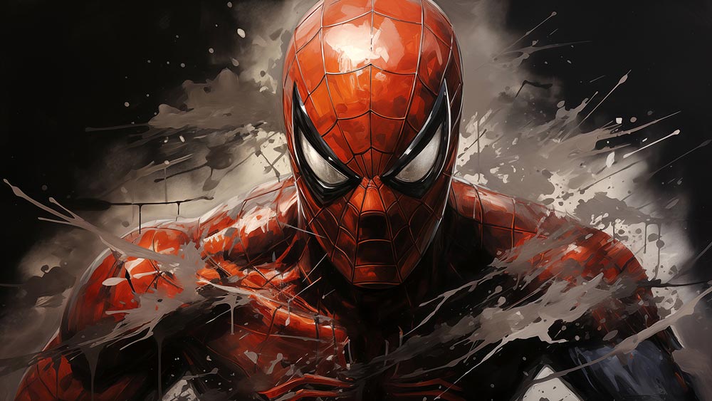 Spiderman Fan Art Peinture fond d'écran 4K HD Poster pour PC Bureau Mac Ordinateur portable Mobile iPhone Téléphone téléchargement gratuit fond ultraHD UHD