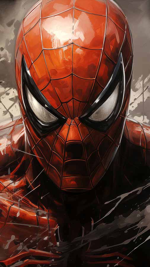 Fond d'écran Peinture Fan Art Spider-Man 4K HD gratuit à télécharger Ultra HD pour téléphone Android et iPhone